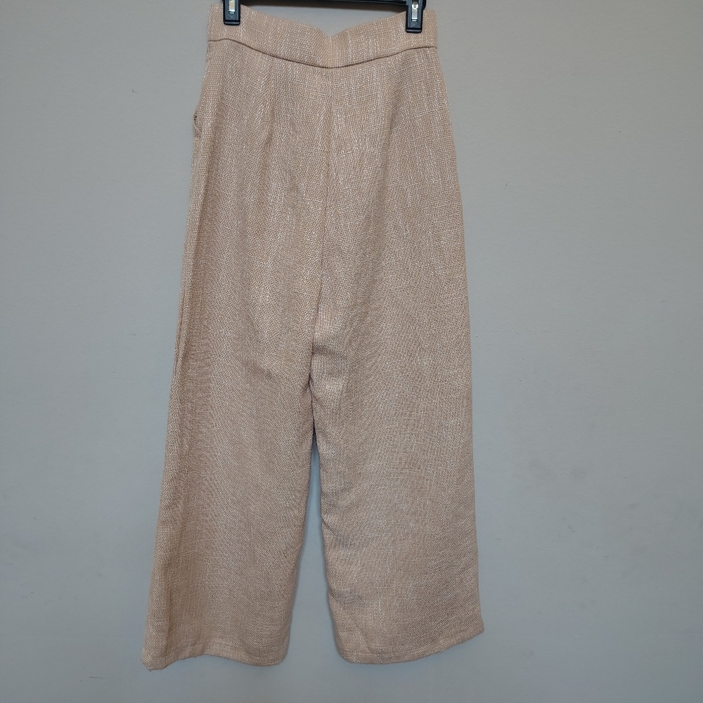 SHIEN Women's Tan Two Piece Wide Leg Pants Set Size M - Picture 6 of 16